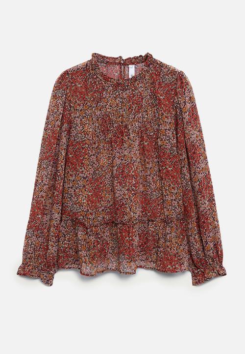 MANGO - Blouse nuria - rust
