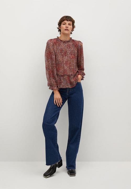 MANGO - Blouse nuria - rust