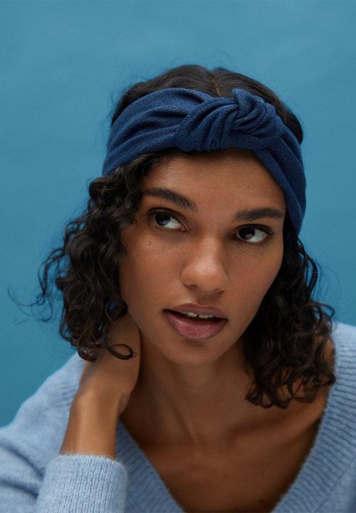 MANGO - Denim headband - blue