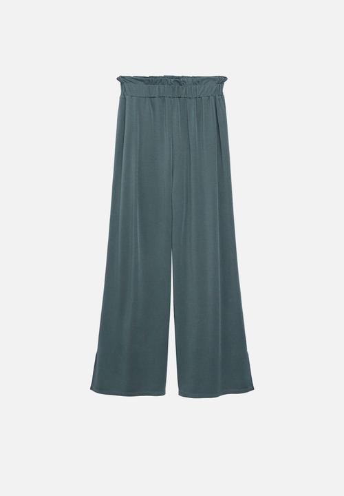 MANGO - Trousers goli - medium green
