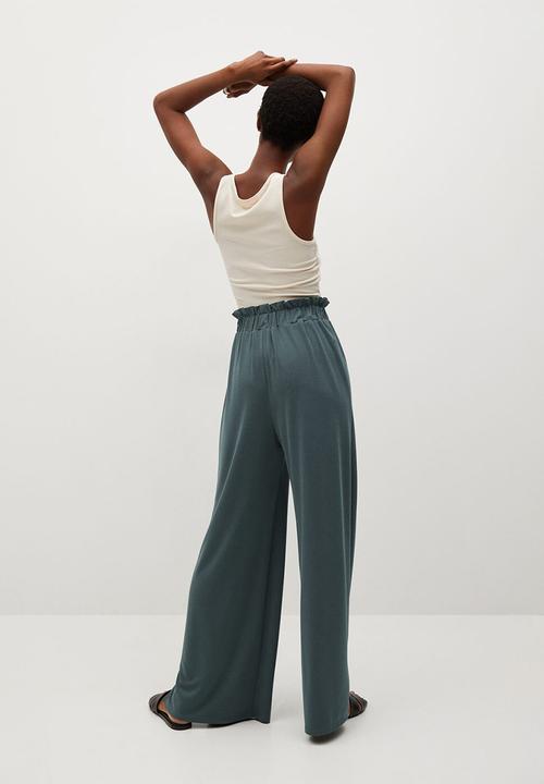 MANGO - Trousers goli - medium green