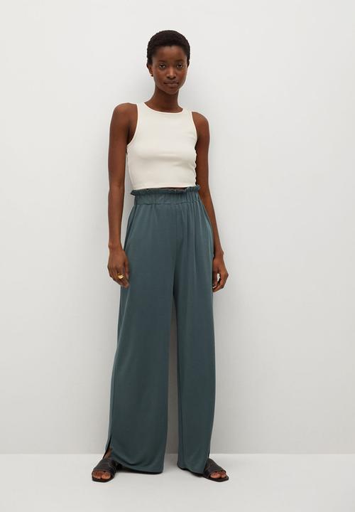 MANGO - Trousers goli - medium green