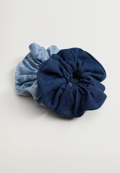 MANGO - Denito scrunchies - open blue