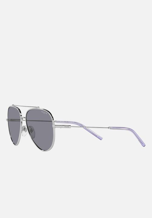 Vogue Eyewear - Vogue x mbb 0vo4212s 323/1 57 metal frame sunglasses - silver