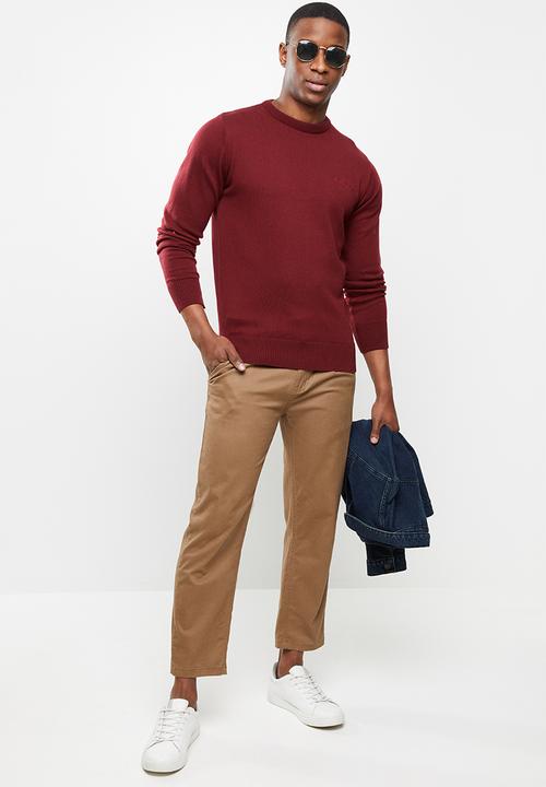 Ben Sherman - Crew knit - burgundy 