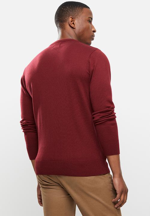 Ben Sherman - Crew knit - burgundy 