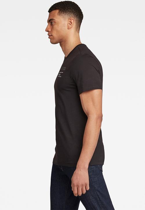 G-STAR - G-star chest graphic v-neck short sleeve tee - black