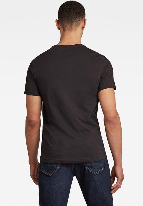 G-STAR - G-star chest graphic v-neck short sleeve tee - black