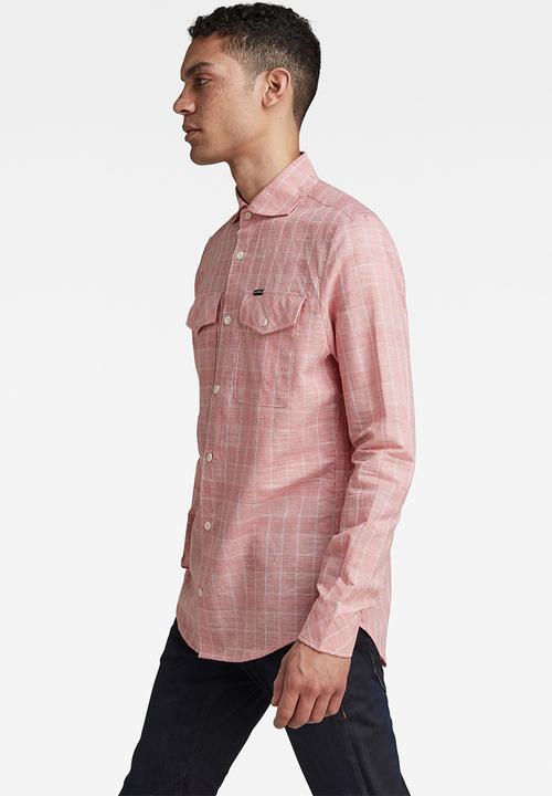 G-STAR - Marine service slim long sleeve shirt - red