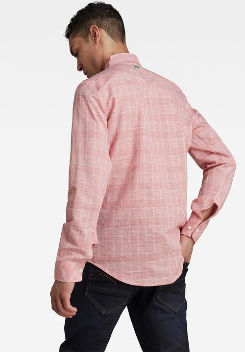 G-STAR - Marine service slim long sleeve shirt - red