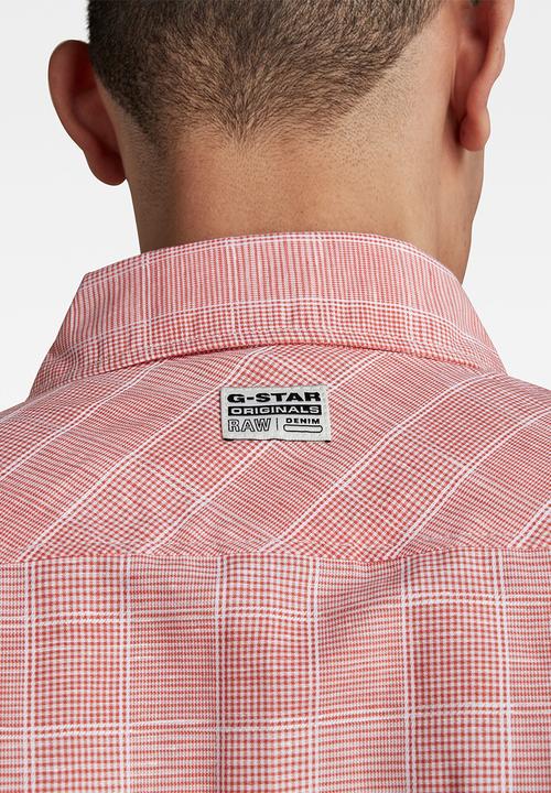G-STAR - Marine service slim long sleeve shirt - red