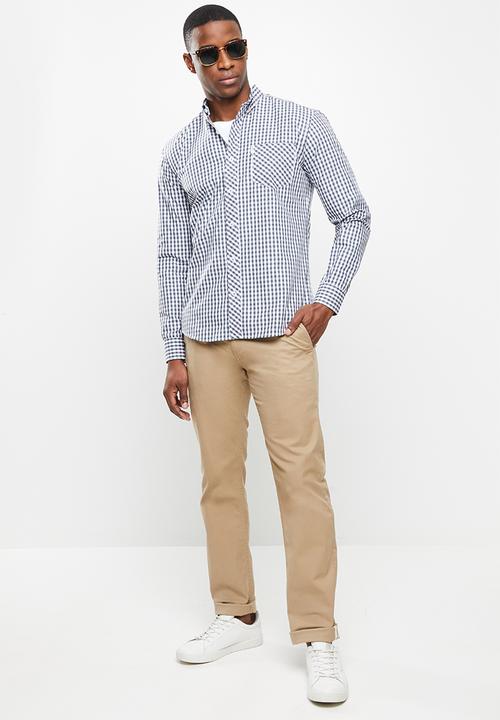 Ben Sherman - Multi ging shirt - grey & white 
