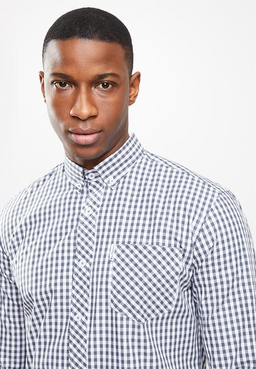 Ben Sherman - Multi ging shirt - grey & white 
