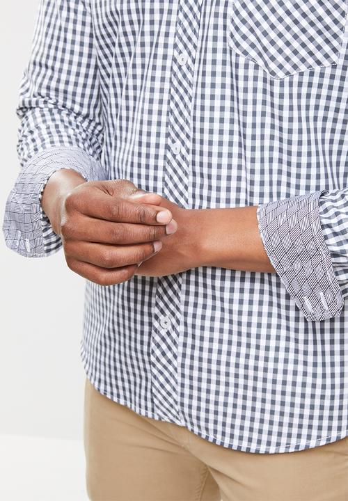 Ben Sherman - Multi ging shirt - grey & white 
