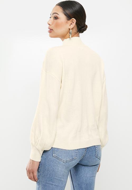 Missguided - Floral embroidered jumper - cream