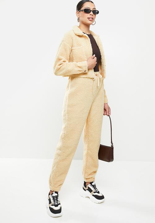 Missguided - Borg pocket detail jacket - brown