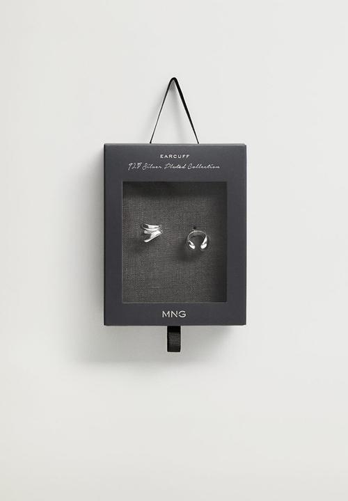MANGO - Gormley earrings - silver