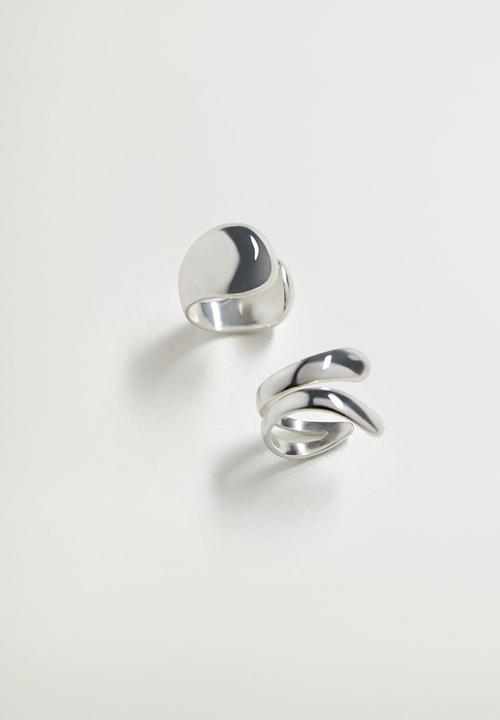 MANGO - Gormley earrings - silver