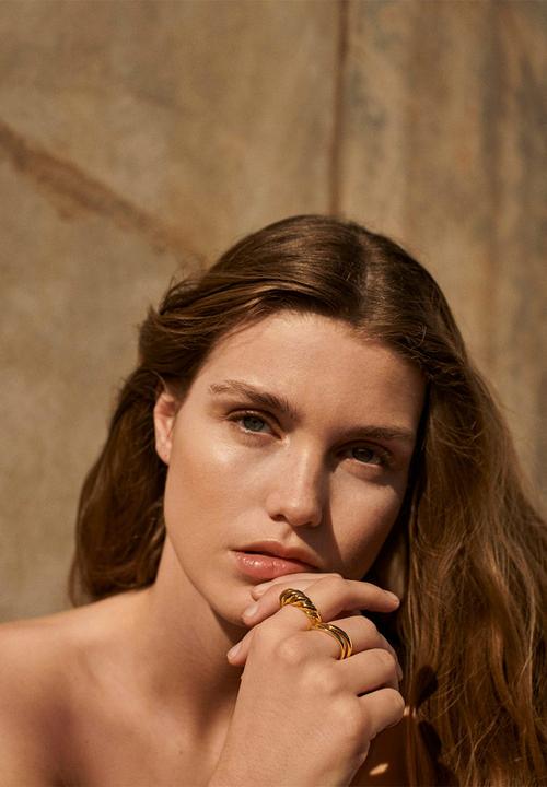 MANGO - Ring trenza - gold 