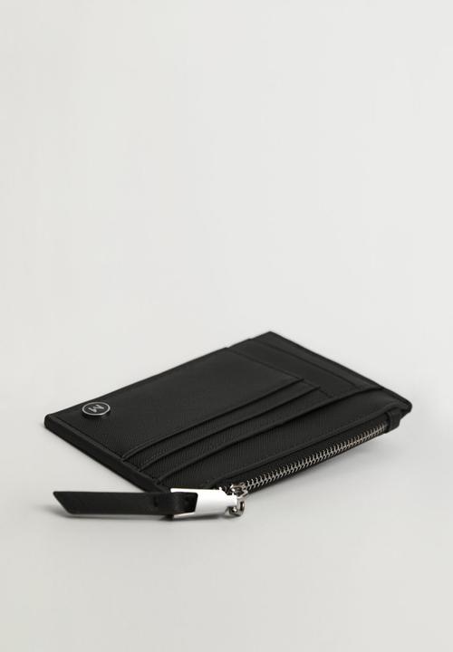 MANGO - Ruffled card holder - black