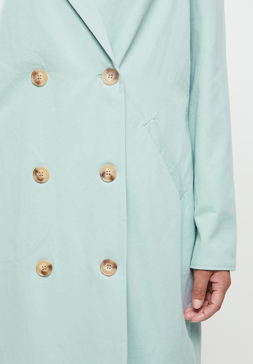Missguided - Tailored duster trench coat - blue