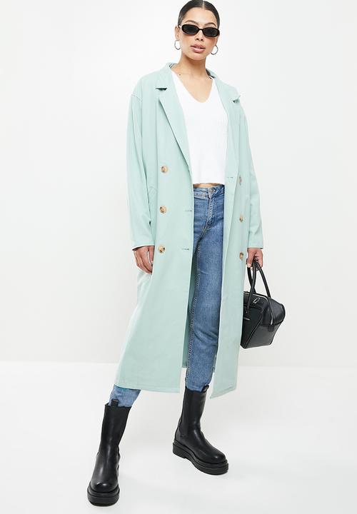 Missguided - Tailored duster trench coat - blue