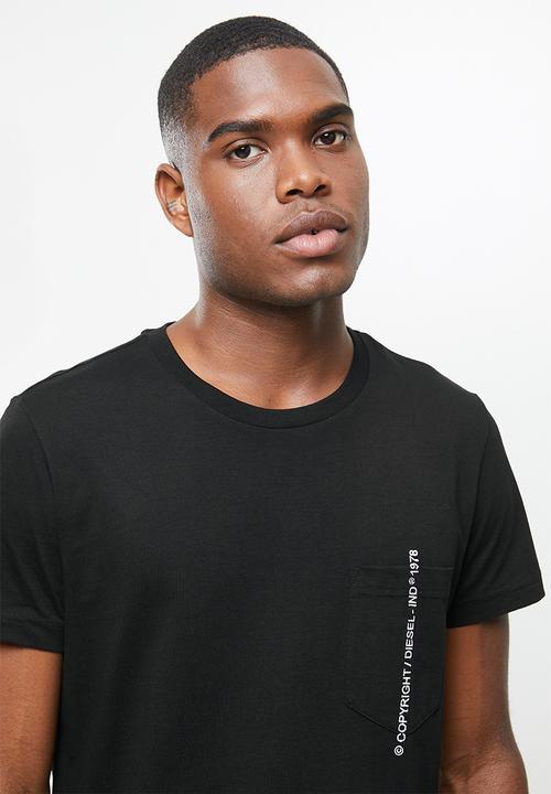 Diesel  - T -Rubin pocket T-shirt - black
