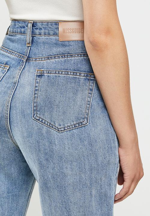 Missguided - Clean vintage wash mom jean - blue