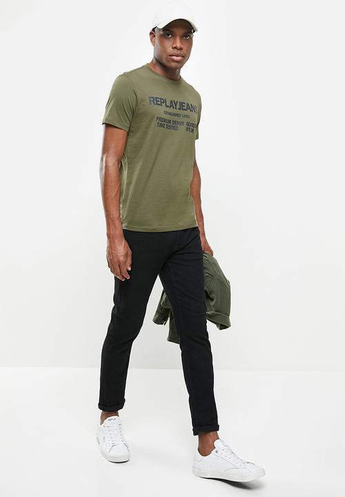 Replay - Replay jeans tee - olive