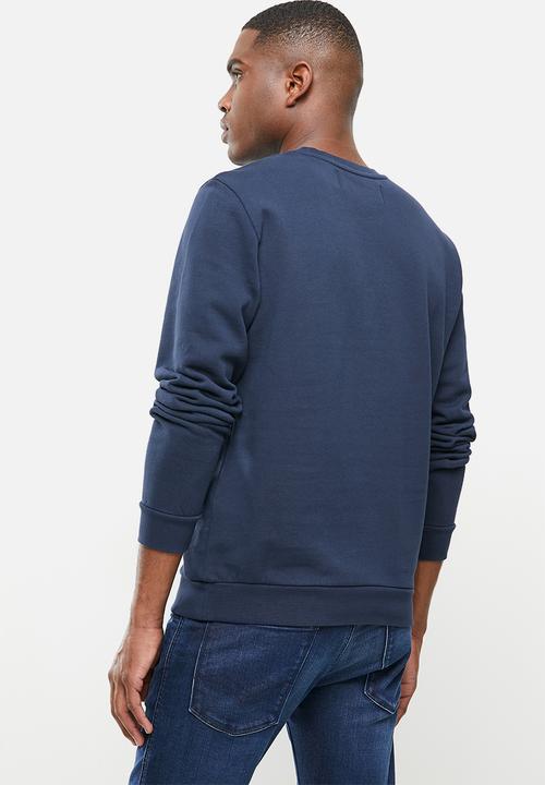 Replay - Replay logo crew fleece - navy