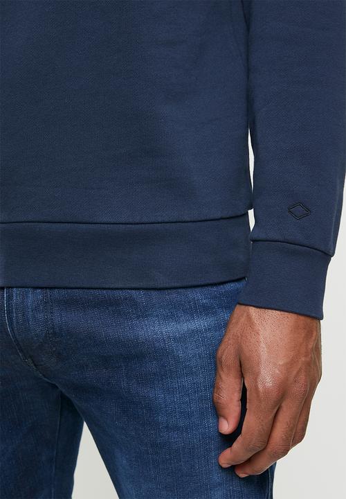 Replay - Replay logo crew fleece - navy