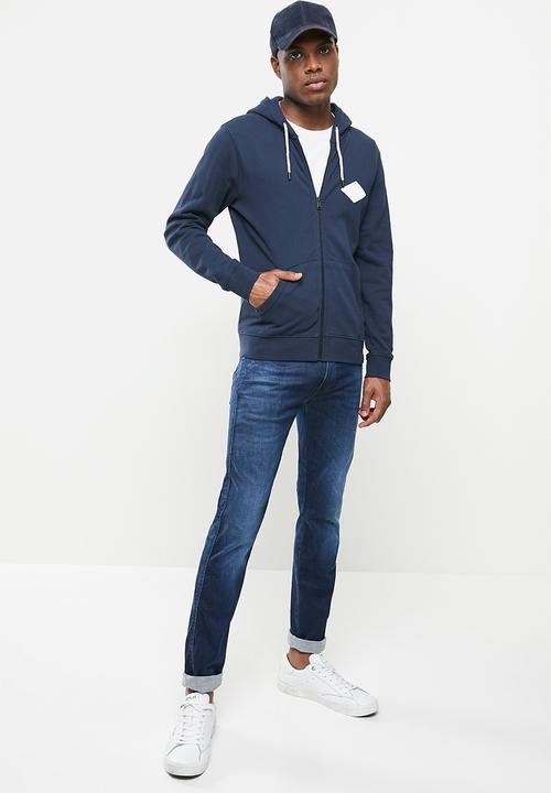 Replay - Replay zip thru hoodie - navy
