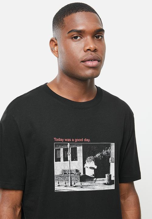Factorie - Regular graphic T-shirt - black
