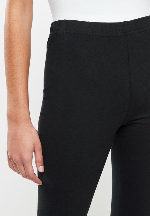 Missguided - Petite 2 pack leggings - black