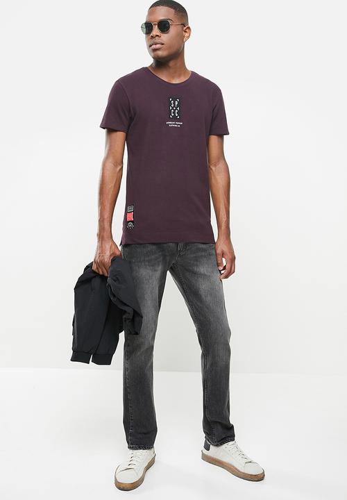 S.P.C.C - Hayne side slit straight hem tee - purple
