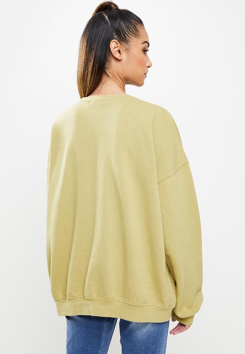 Missguided - Petite Missguided washed basic sweat top - khaki
