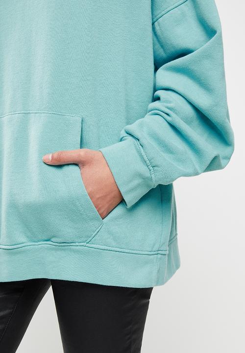 Missguided - Petite Missguided washed basic hoodie - blue