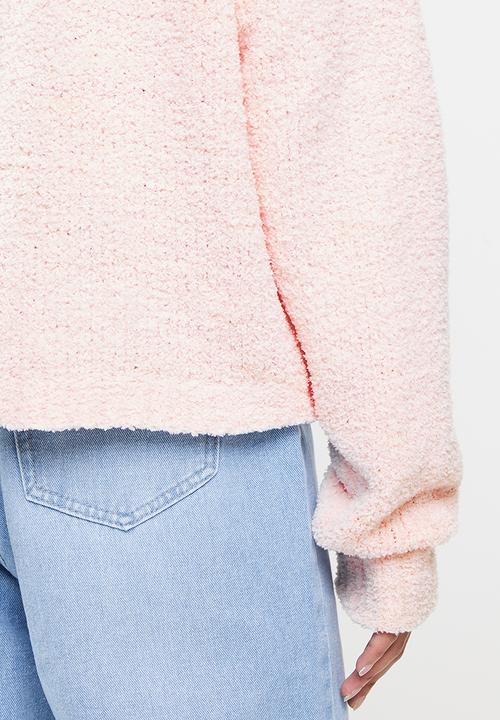 Missguided - Petite popcorn oversized cardigan - pink