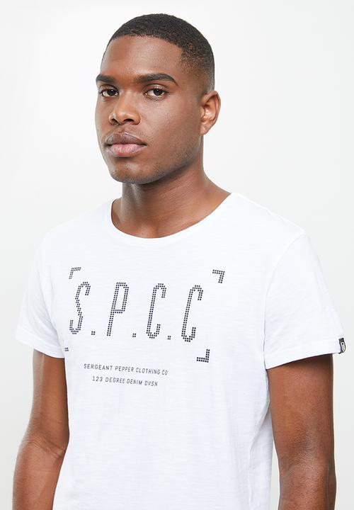 S.P.C.C - Maverick stepped hem tee - white