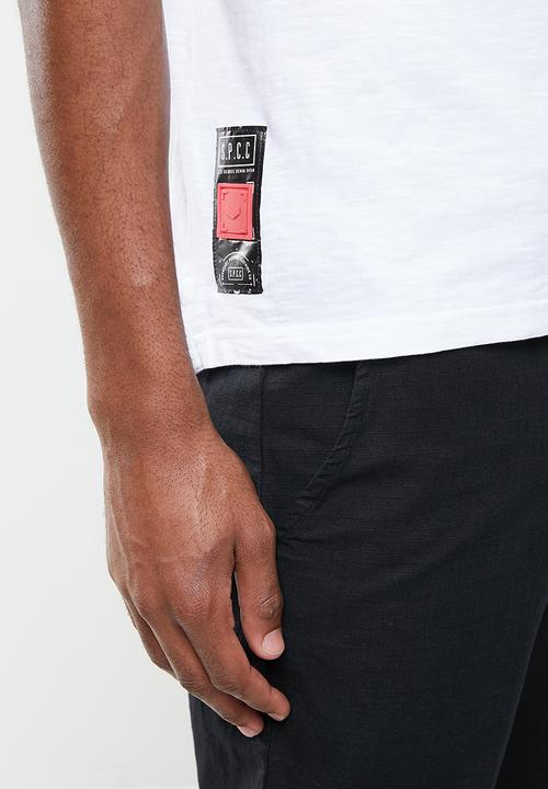 S.P.C.C - Maverick stepped hem tee - white