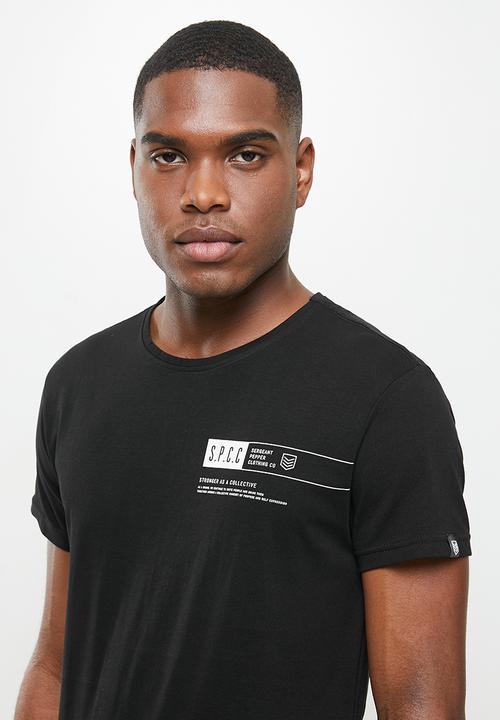 S.P.C.C - Foxe straight hem tee - black