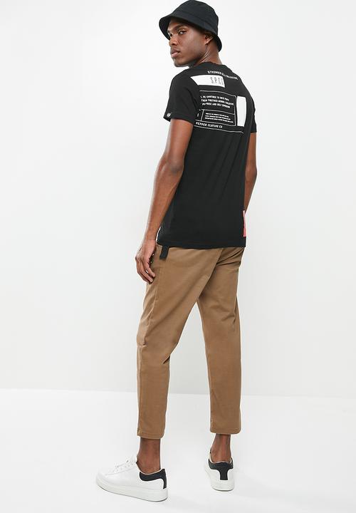 S.P.C.C - Foxe straight hem tee - black