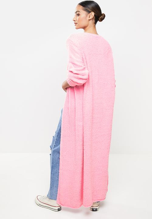 Missguided - Petite popcorn maxi cardigan co ord - pink