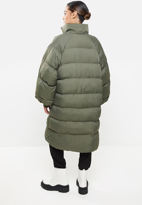 Missguided - Petite longline utility puffer - khaki