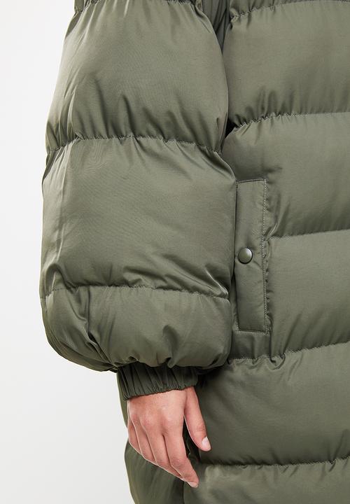 Missguided - Petite longline utility puffer - khaki