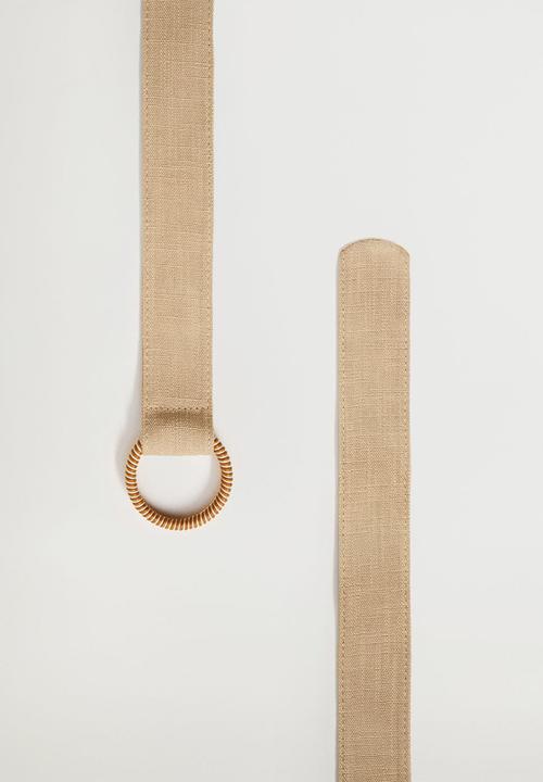 Violeta by Mango - Ring belt - light beige