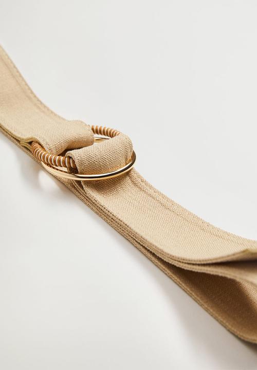 Violeta by Mango - Ring belt - light beige