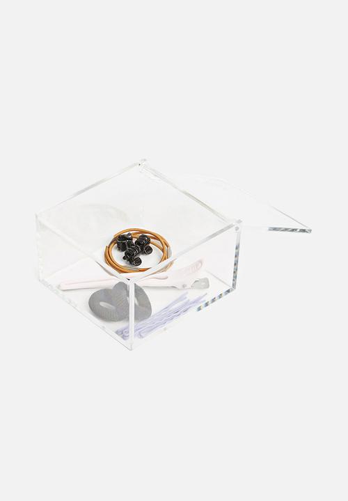 Storage Solutions - Make up organiser with lid small - clear