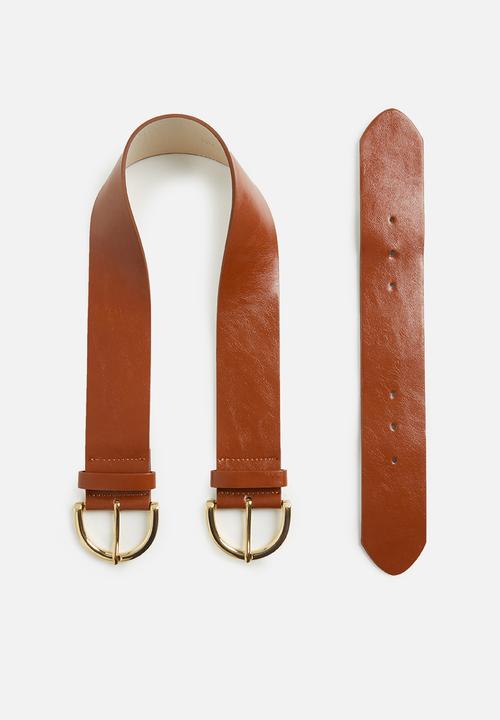 MANGO - Noel belt - dark brown
