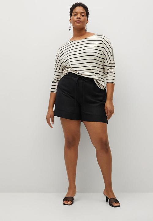 Violeta by Mango - Plus shorts cotili8 - black